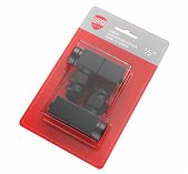 Набор дизайн-вентилей Royal Thermo Cube, угловых (черный) 1/2"