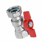 Кран шаровой Giacomini с внутренней резьбой, с отводом с накидной гайкой для счетчиков