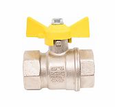 Кран шаровой Valfex N/P59 для газа 3/4" ВР/BP, ручка-бабочка, латунный