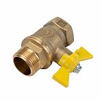 Кран шаровой Valfex N/P59 для газа 3/4" ВР/НР, ручка-бабочка, латунный
