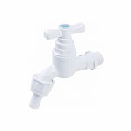 Кран водоразборный для шланга AV Engineering AVE099001 1/2" с наружной резьбой, пластик, белый