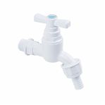 Кран водоразборный для шланга AV Engineering AVE099001 1/2" с наружной резьбой, пластик, белый