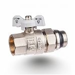 Кран шаровой со сгоном Gappo G214.05 ВР-НР 3/4" прямой EPDM бабочка, белая
