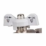 Кран шаровой со сгоном Gappo G215.05 ВР-НР 3/4" угловой EPDM бабочка, белая