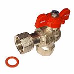 Кран шаровой угловой Gappo G217.04 ВР 1/2" с накидной гайкой, бабочка, латунь