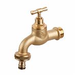 Кран водоразборный AV Engineering AVE169034 НР 3/4" со штуцером, настенный, латунь