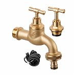 Кран водоразборный AV Engineering AVE169034 НР 3/4" со штуцером, настенный, латунь