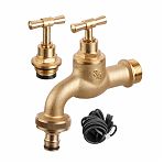 Кран водоразборный AV Engineering AVE169034 НР 3/4" со штуцером, настенный, латунь