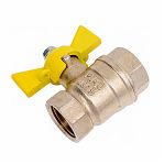 Кран шаровой Valfex N/P59 для газа 1/2" ВР/ВР, ручка-бабочка, латунь