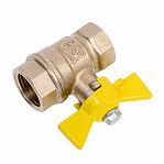 Кран шаровой Valfex N/P59 для газа 1/2" ВР/ВР, ручка-бабочка, латунь