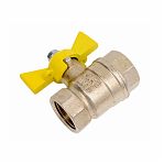 Кран шаровой Valfex N/P59 для газа 1/2" ВР/НР, ручка-бабочка, латунный