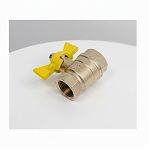 Кран шаровой Valfex N/P59 для газа 1/2" ВР/НР, ручка-бабочка, латунный