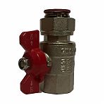 Кран шаровой Gappo G216.05 прямой, с накидной гайкой, бабочка, 3/4"