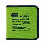 Набор пробойников для кожи Сибртех 18312, 12 штук, 3-19 мм, закаленная сталь