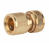 Соединитель Grinda 3/4" с автостопом, латунный
