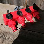 Распределитель ударопрочный Grinda 8-426314, 4-канальный, 1"- 3/4", внешняя резьба, пластиковый