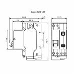 Выключатель автоматический дифференциальный DeKraft ДИФ-102, 16005DEK, 2п, C25А, 30мА  