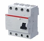 УЗО четырехполюсное АВВ 4Р, 40А, 300 мА, тип AC, переменный ток