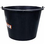 Ведро строительное Шабашка 204637, объем 16 литров, пластик, с ручкой, цвет Черный