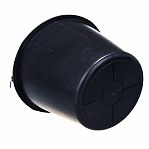 Ведро строительное Шабашка 204637, объем 16 литров, пластик, с ручкой, цвет Черный