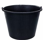 Ведро строительное Шабашка 204637, объем 16 литров, пластик, с ручкой, цвет Черный