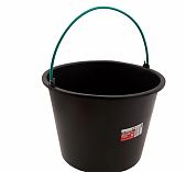 Ведро строительное Matrix 81463, объем 16 литров, пластик, ударопрочное, с ручкой, цвет Черный