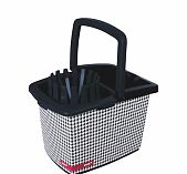 Ведро хозяйственное York Пепита 071210, объем 10 литров, пластик, вставка отжим МОП, цвет Черно-белый