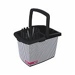 Ведро хозяйственное York Пепита 071210, объем 10 литров, пластик, вставка отжим МОП, цвет Черно-белый