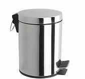 Ведро для мусора Frap F703. объем 12 литров, металлическое, с крышкой и педалью, цвет Хром