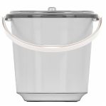 Ведро хозяйственное Альтернатива Хозяюшка М1213, объем 10 литров, пластик, с ручкой и крышкой, цвет Прозрачный