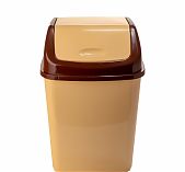 Ведро для мусора ЭльфПласт Ромашка 463, объем 35 литров, пластик, с крышкой, цвета в ассортименте