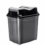 Ведро для мусора ЭльфПласт Proff 477, объем 5 литров, пластик, с крышкой, цвет Серый