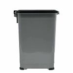 Ведро для мусора Эльфпласт 557, объем 10 литров, пластик, с крышкой,  с педалью SLIM, цвет Серый