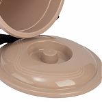 Ведро хозяйственное ЭльфПласт Волна, объем 4 литра, пластик, с ручкой и крышкой, цвет Бежевый