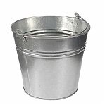 Ведро хозяйственное ПМИ 3-30106, объем 9 литров, металл, оцинкованное, с ручкой, цвет Серебристый