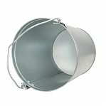 Ведро хозяйственное ПМИ 3-30106, объем 9 литров, металл, оцинкованное, с ручкой, цвет Серебристый