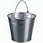 Ведро хозяйственное ПМИ 3-30106, объем 9 литров, металл, оцинкованное, с ручкой, цвет Серебристый