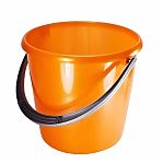 Ведро хозяйственное Martika Соло, объем 10 литров, пластик, с ручкой, цвет Оранжевый