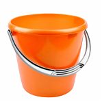 Ведро хозяйственное Martika Соло, объем 10 литров, пластик, с ручкой, цвет Оранжевый