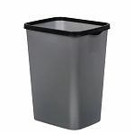 Ведро для мусора Violet Tandem, объем 20 литров, пластик, с фиксатором пакета, цвет Серый