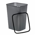 Ведро для мусора Violet Tandem, объем 20 литров, пластик, с фиксатором пакета, цвет Серый