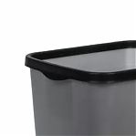 Ведро для мусора Violet Tandem, объем 20 литров, пластик, с фиксатором пакета, цвет Серый