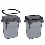 Ведро для мусора Violet Tandem, объем 20 литров, пластик, с фиксатором пакета, цвет Серый