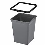 Ведро для мусора Violet Tandem, объем 14 литров, пластик, с фиксатором пакета, цвет Серый