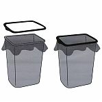 Ведро для мусора Violet Tandem, объем 14 литров, пластик, с фиксатором пакета, цвет Серый