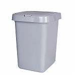 Ведро для мусора Spin&Clean Step, объем 25 литров, пластик, с крышкой Push to open, цвет Серый