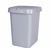 Ведро для мусора Spin&Clean Step, объем 25 литров, пластик, с крышкой Push to open, цвет Серый