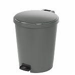 Ведро для мусора Альтернатива Эконом М7250, объем 12 литров, пластик, с крышкой, с педалью, цвет Серый
