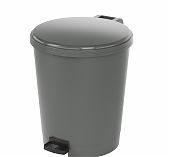 Ведро для мусора Альтернатива Эконом М7250, объем 12 литров, пластик, с крышкой, с педалью, цвет Серый