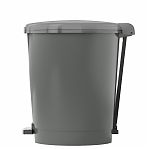 Ведро для мусора Альтернатива Эконом М7250, объем 12 литров, пластик, с крышкой, с педалью, цвет Серый